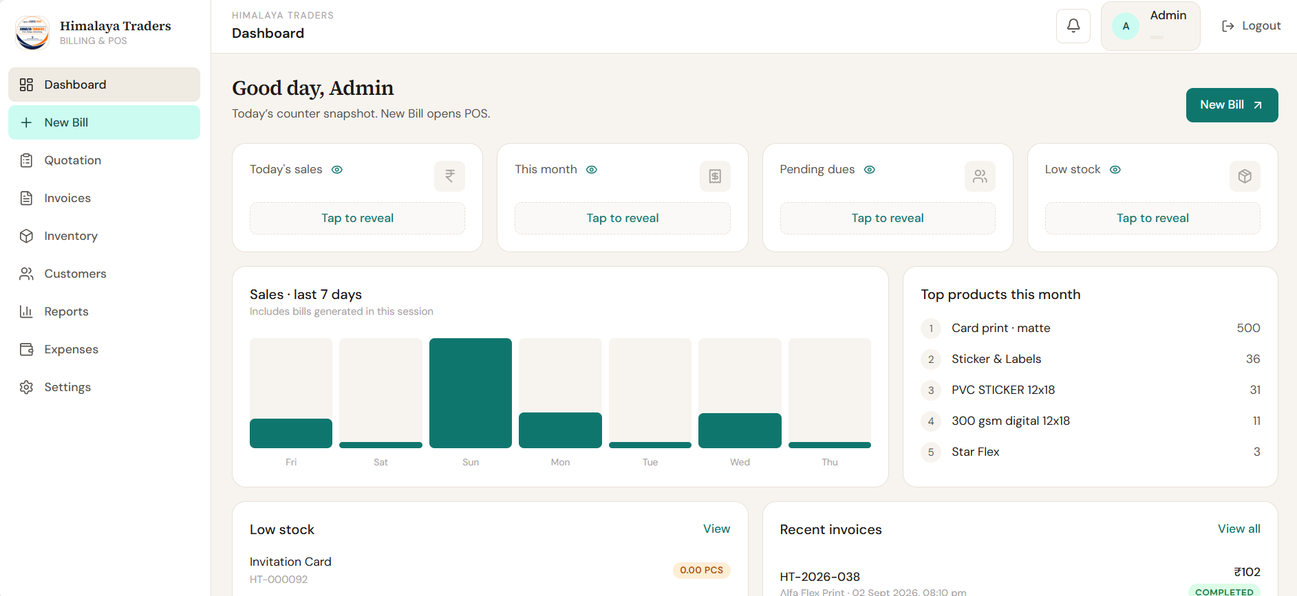 Himalaya Traders — Business Management Software